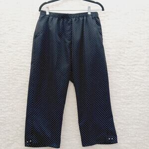 Pants Capri Size 12 Polka Dot Stud Quiet Luxury Office Chic Boho Goth Casual Y2K